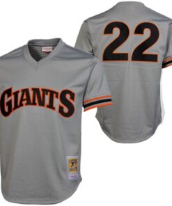 Mitchell amp Ness Will Clark San Francisco Giants 1989 Authentic Cooperstown Collection Batting Practice Jersey  Gray