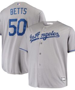 Mookie Betts Los Angeles Dodgers Big amp Tall Replica Player Jersey  Gray