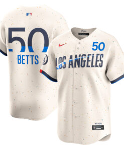 Mookie Betts Los Angeles Dodgers2024 City Connect Limited Player Jersey  Cream
