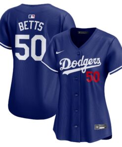 Mookie Betts Los Angeles DodgersWomen_s Alternate Limited Player Jerseynbspâ€“ Royal