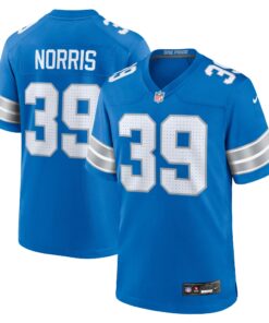 Morice Norris Detroit Lions  Game Jersey   Blue