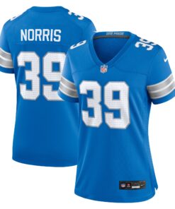 Morice Norris Detroit Lions  Women_s Game Jersey   Blue