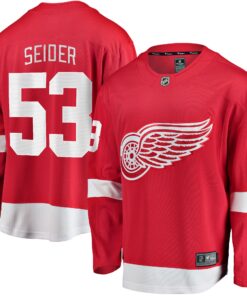 Moritz Seider Detroit Red Wings Fanatics Home Breakaway Player Jersey  Red
