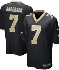 Morten Andersen New Orleans Saints  Game Retired Player Jersey  Black