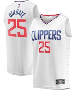 Moussa DiabatÃ© LA Clippers Fanatics Youth Fast Break Player Jersey - Association Edition - White