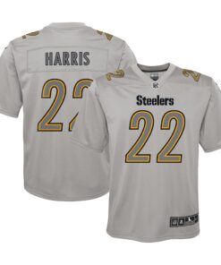 Najee Harris Pittsburgh Steelers  Youth Atmosphere Game Jersey  Gray 1