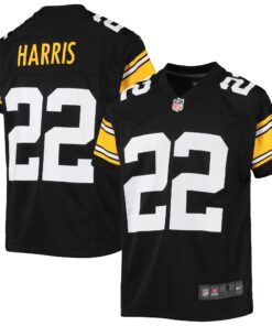Najee Harris Pittsburgh Steelers  Youth Game Jersey  Black 1