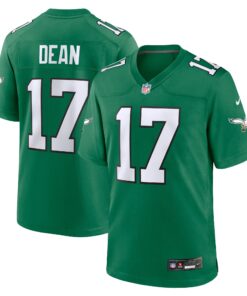 Nakobe Dean Philadelphia Eagles  Alternate Game Jersey  Kelly Green