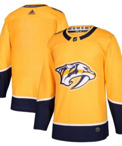 Nashville Predators Home Authentic Blank Jersey  Gold