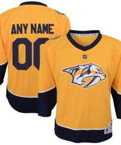  Nashville Predators Youth Home Replica Custom Jersey  Gold