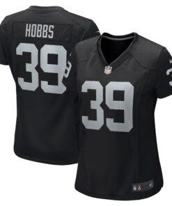 Nate Hobbs Las Vegas Raiders  Women_s Game Jersey  Black