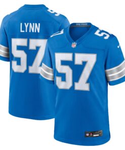 Nate Lynn Detroit Lions  Game Jersey   Blue