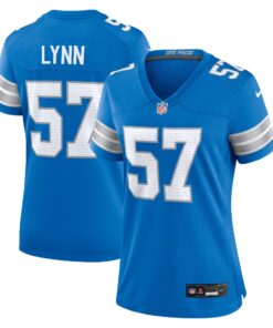 Nate Lynn Detroit Lions  Women_s Game Jersey   Blue