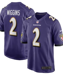 Nate Wiggins Baltimore Ravens  2024 NFL Draft First Round Pick Player Game Jersey  Purple