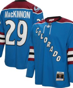 Nathan MacKinnon Colorado Avalanche Mitchell amp Ness  201314 Blue Line Player Jersey  Blue
