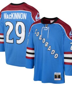 Nathan MacKinnon Colorado Avalanche Mitchell amp Ness Youth 2013 Blue Line Player Jersey  White