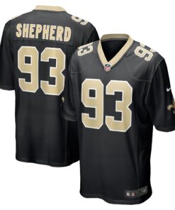 Nathan Shepherd New Orleans Saints  Game Jersey  Black