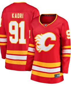 Nazem Kadri Calgary Flames Fanatics Women_s Home Breakaway Player Jersey  Red