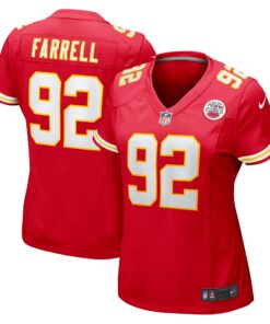 Neil Farrell Jr. Kansas City Chiefs  Women_s Team Game Jersey   Red