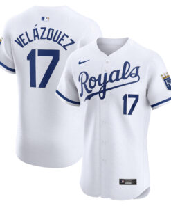Nelson Velazquez Kansas City RoyalsHome Elite Player Jersey  White