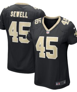 Nephi Sewell New Orleans Saints  Women_s Game Player Jersey  Black