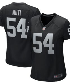 Netane Muti Las Vegas Raiders  Women_s Team Game Jersey   Black