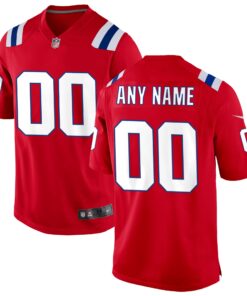 New England Patriots  Alternate Custom Jersey  Red