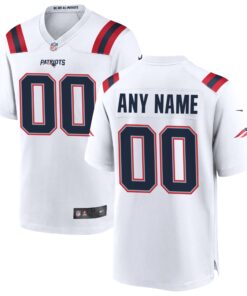 New England Patriots  Custom Game Jersey  White