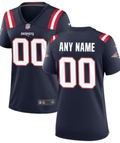 New England Patriots  Women_s Custom Game Jersey  Navy
