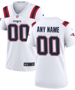  New England Patriots Women_s Custom Game Jersey  White