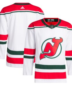 New Jersey Devils 202223 Heritage Primegreen Authentic Pro Jersey  White