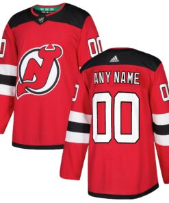 New Jersey Devils Authentic Custom Jersey  Red