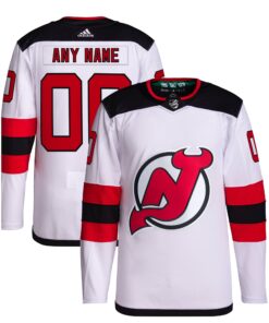 New Jersey Devils  Away  Primegreen Authentic Custom Jersey  White