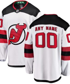 New Jersey Devils Fanatics Away Breakaway Custom Jersey  White