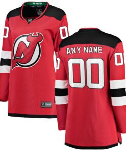 New Jersey Devils Fanatics Women_s Home Breakaway Custom Jersey  Red