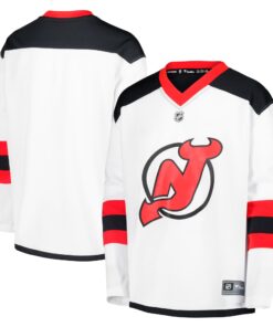 New Jersey Devils Fanatics Youth Away Replica Blank Jersey  White