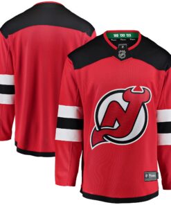 New Jersey Devils Fanatics Youth Breakaway Home Jersey  Red