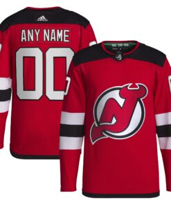  New Jersey Devils  Home  Primegreen Authentic Custom Jersey  Red