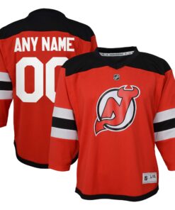 New Jersey Devils Youth Replica Custom Jersey  Red