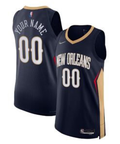 New Orleans Pelicans 202122 Diamond Authentic Custom Jersey - Icon Edition - Navy