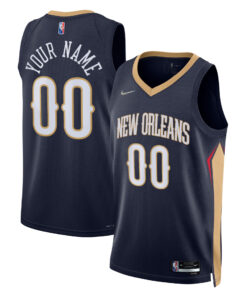 New Orleans Pelicans 202122 Diamond Swingman Custom Jersey - Icon Edition - Navy