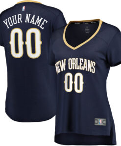 New Orleans Pelicans Fanatics Women's Fast Break Custom Jersey Navy - Icon Edition