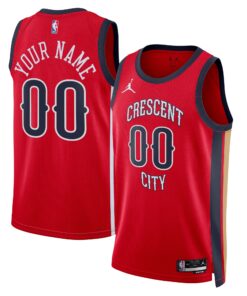  New Orleans Pelicans Jordan Brand Unisex Swingman Custom Jersey - Red - Statement Edition