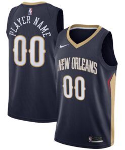 New Orleans Pelicans Swingman Custom Jersey Navy - Icon Edition