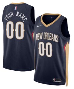 New Orleans Pelicans Unisex 202223 Swingman Custom Jersey Navy - Icon Edition