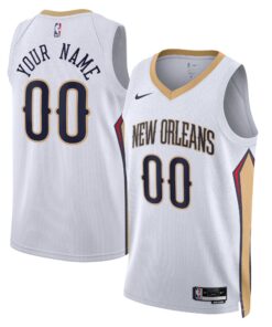 New Orleans Pelicans Unisex Swingman Custom Jersey White - Association Edition