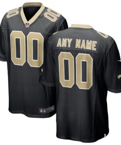New Orleans Saints  Custom Game Jersey  Black