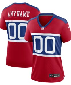 New York Giants  Women_s Alternate Game Custom Jersey  Century Red