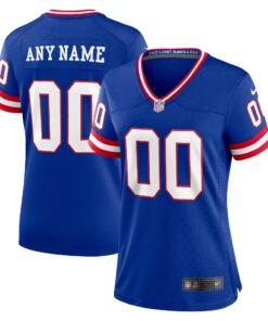 New York Giants  Women_s Classic Custom Game Jersey  Royal