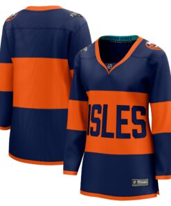  New York Islanders Fanatics Women_s 2024 NHL Stadium Series Breakaway Jerseynbspâ€“ Navy